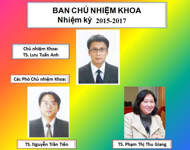 BAN CHỦ NHIỆM KHOA (Nhiệm kỳ 2015 - 2017)